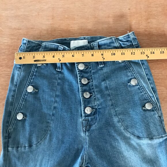 7 for all Mankind Portia Slim Jeans Women 27 Blue High Rise Button Fly Stretch - Picture 9 of 15